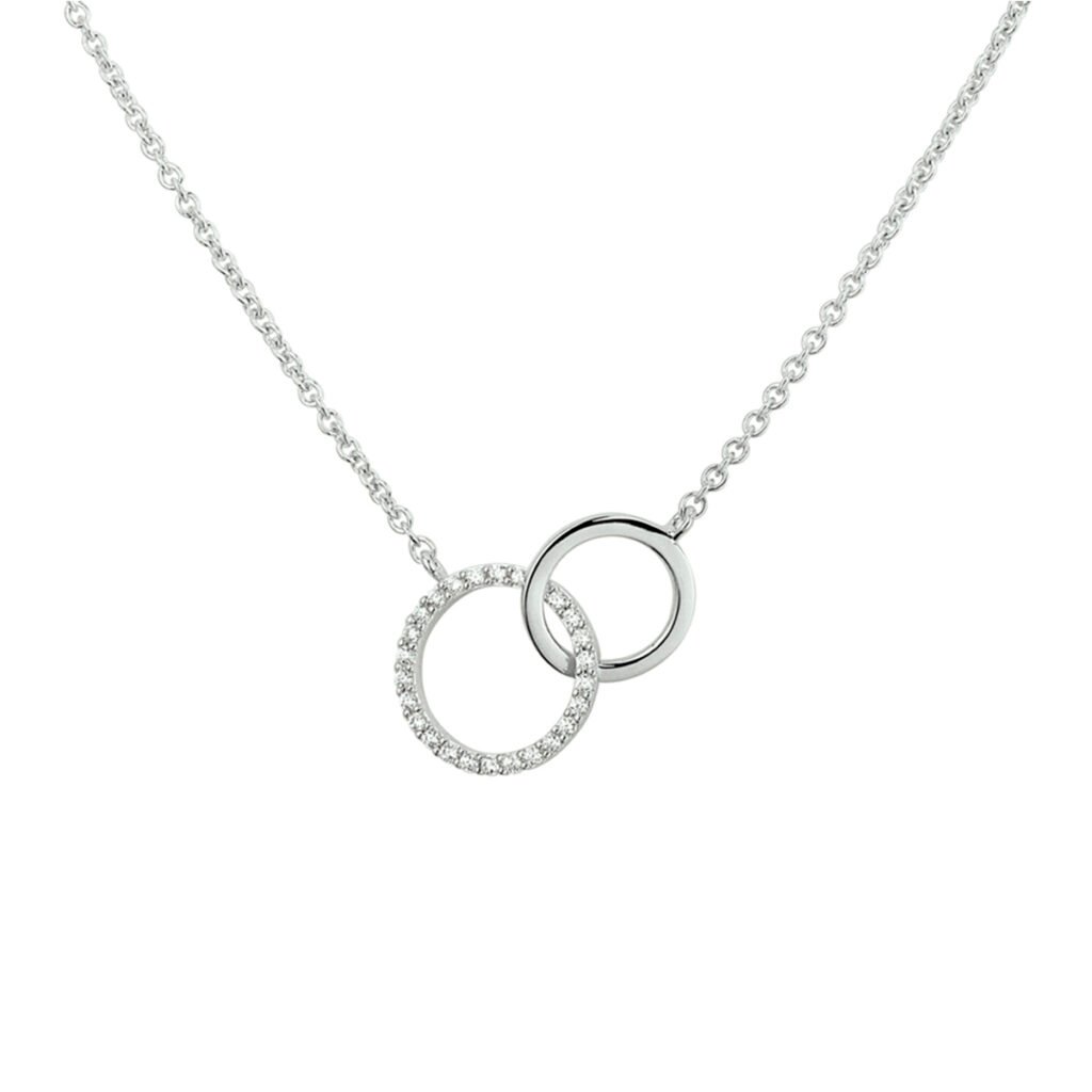 collier rondjes zirkonia 42 + 3 cm