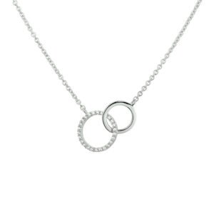 collier rondjes zirkonia 42 + 3 cm