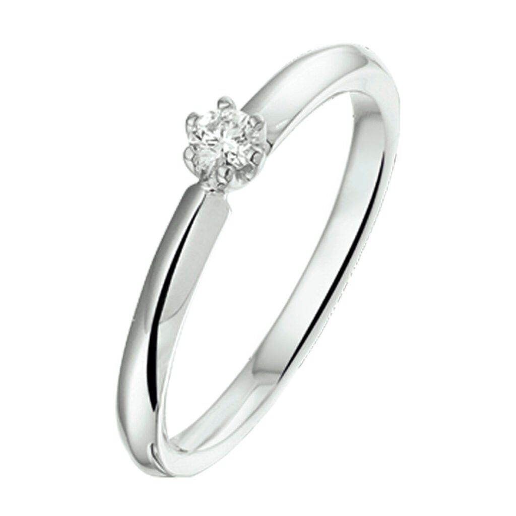 ring diamant 0.10ct h si