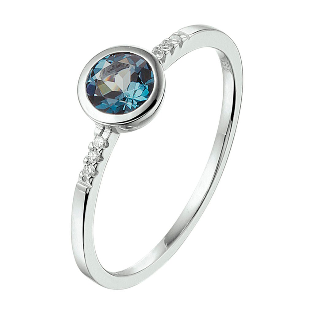 ring london blue topaas en diamant h si