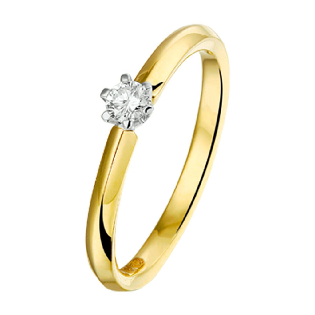 ring diamant 0.10ct h si