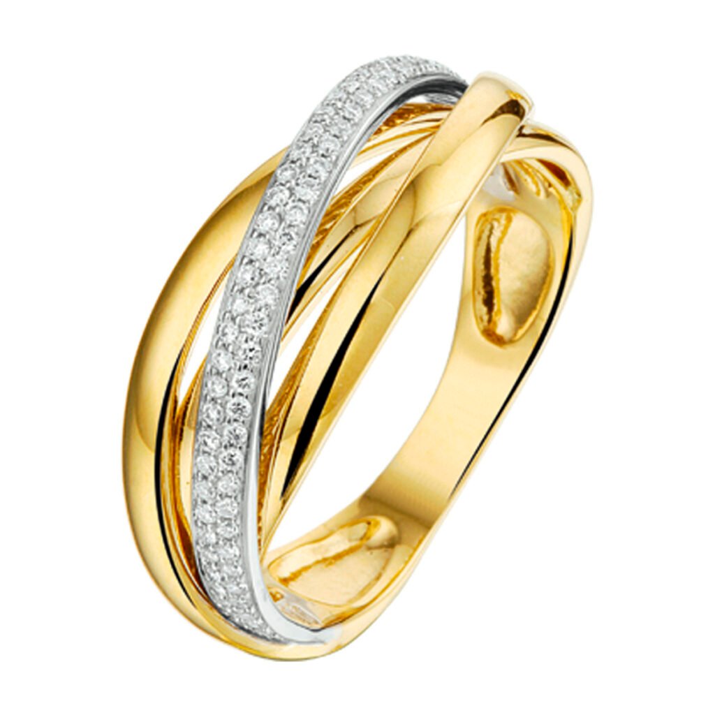 ring diamant 0.22ct h si