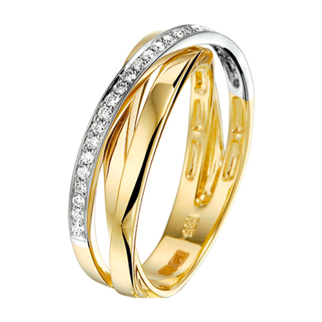 ring diamant 0.16ct h si
