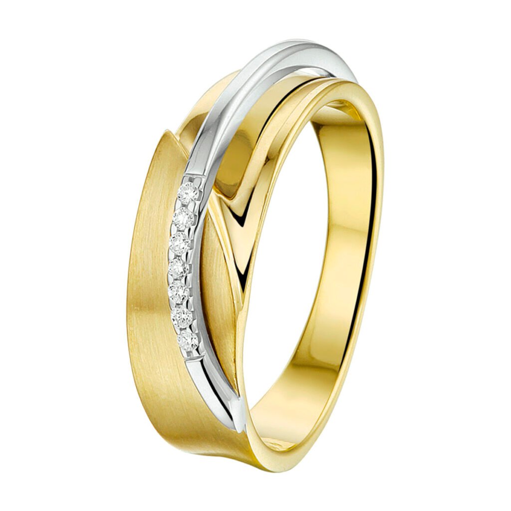 ring diamant poli/mat 0.035ct h si