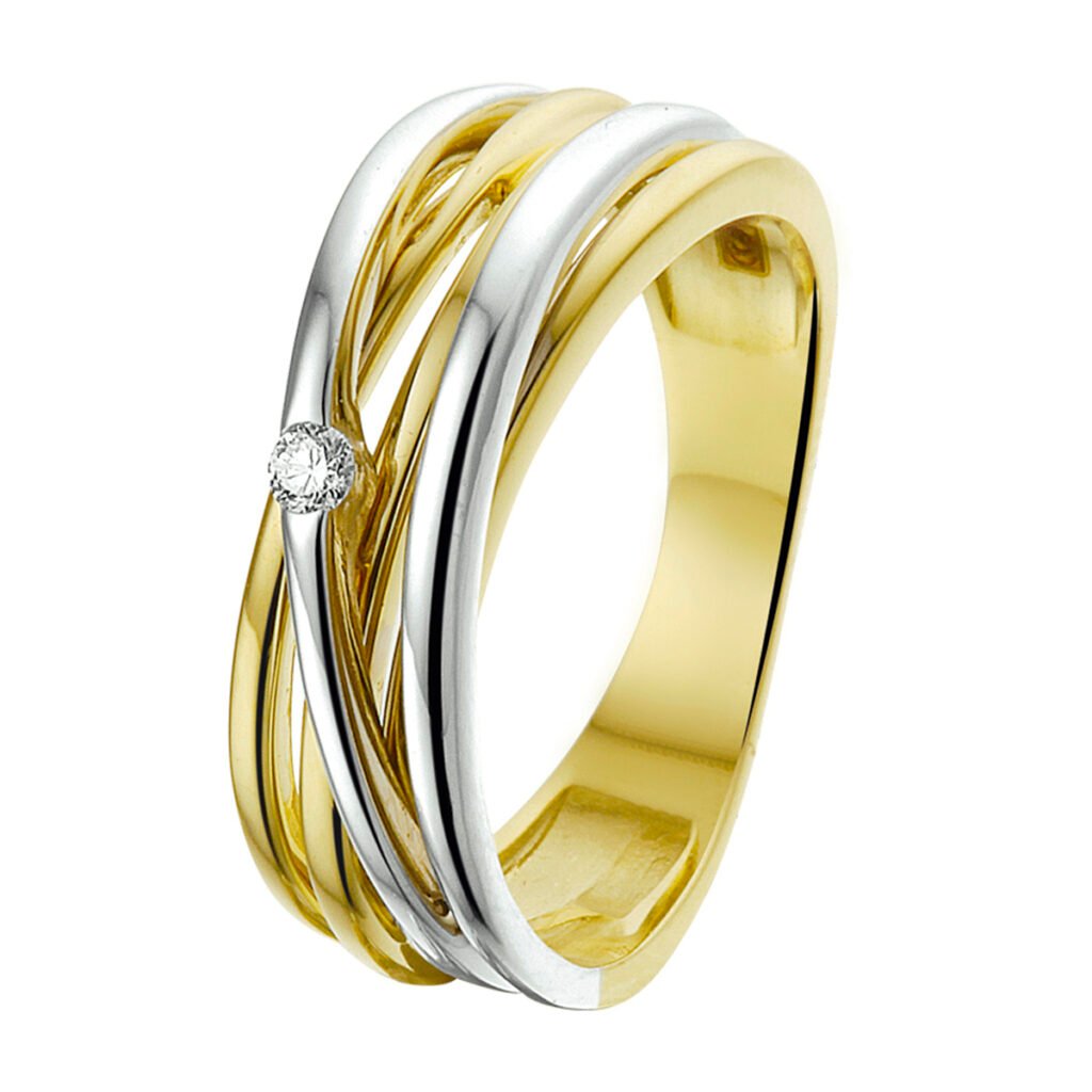 ring diamant 0.04ct h si