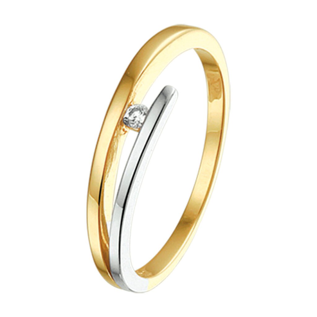 ring diamant 0.03ct h si
