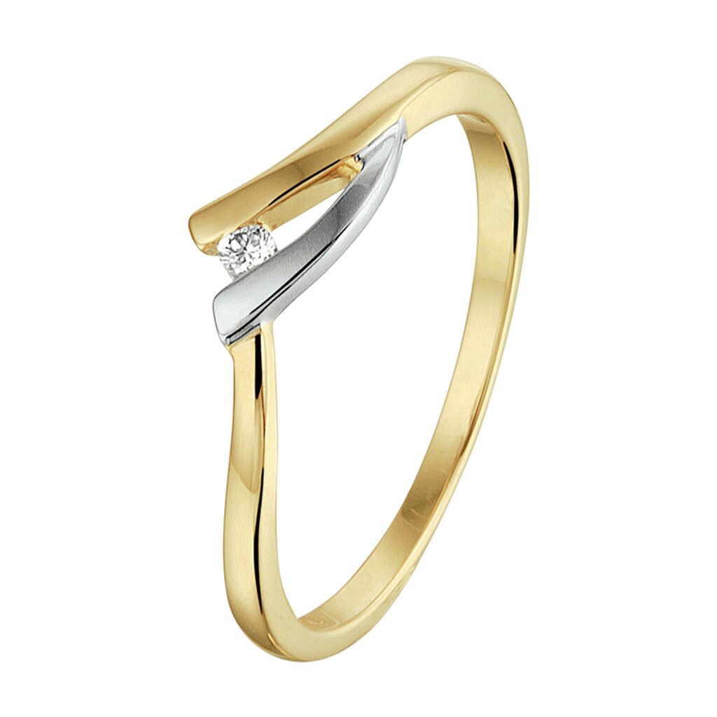 ring diamant 0.022ct h si