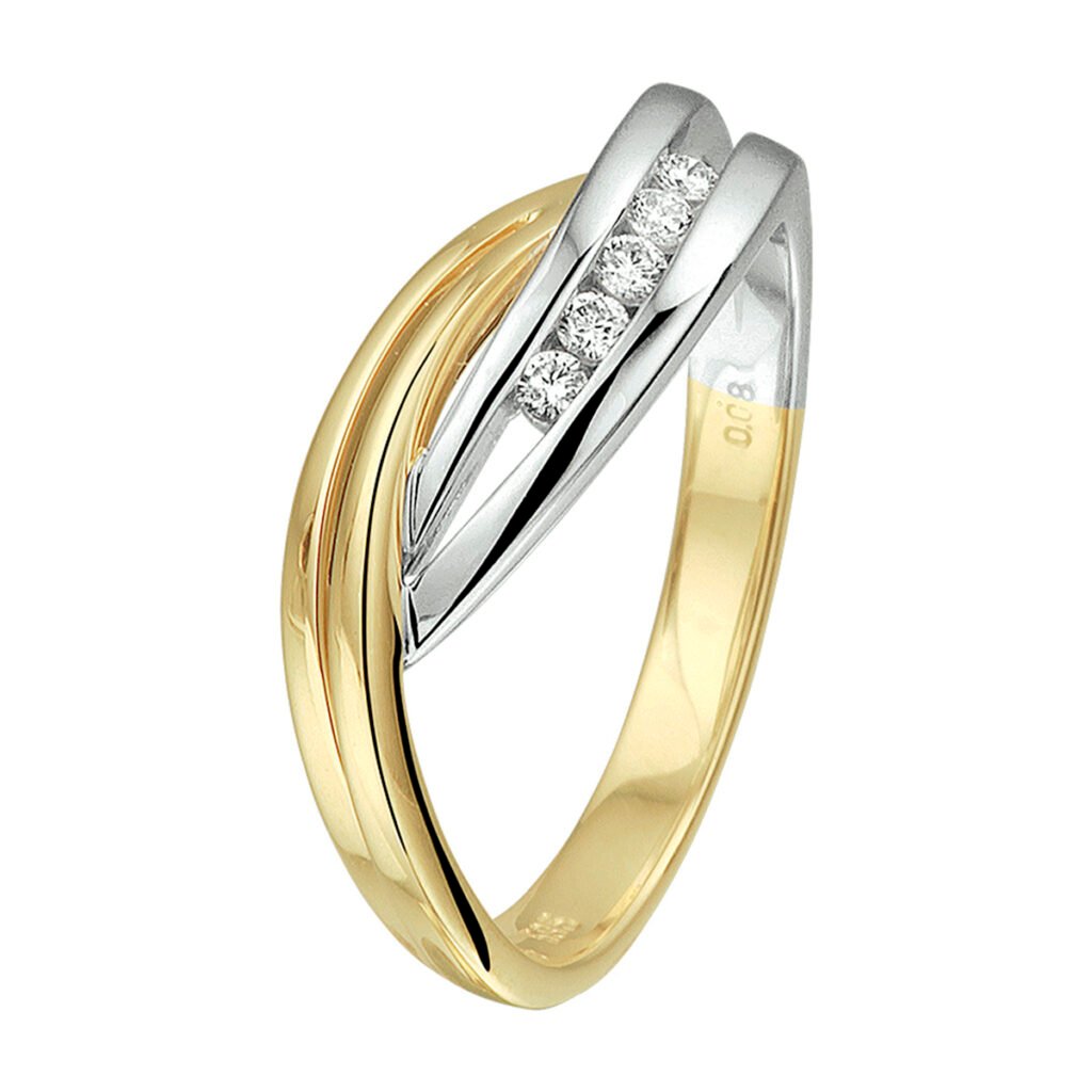 ring diamant 0.08ct h si