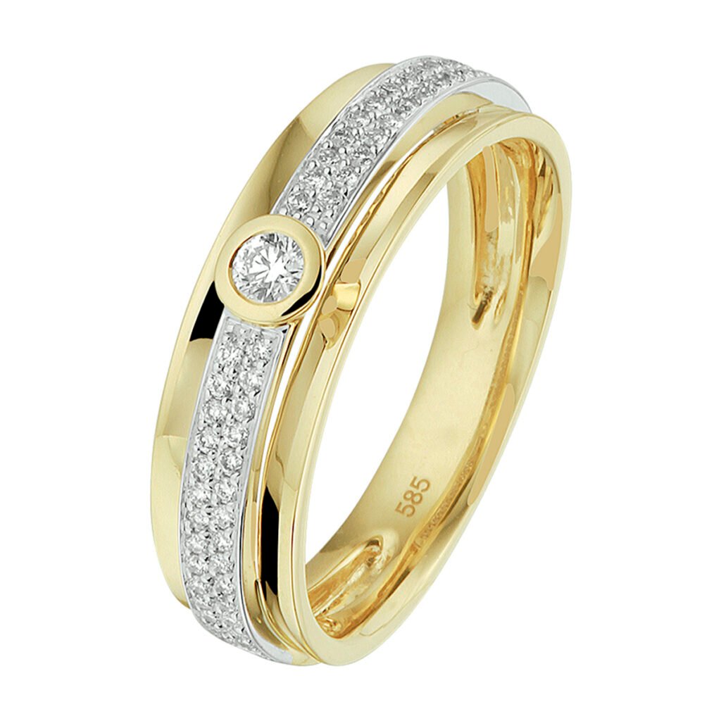 ring diamant 0.22ct h si