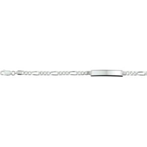 graveerarmband figaro plaat 6,0 mm
