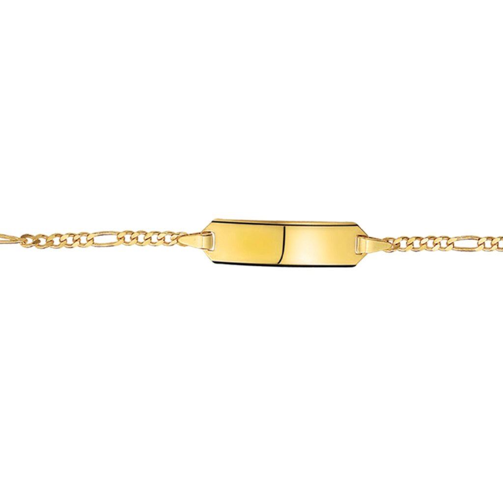 9k graveerarmband figaro 5,0 mm