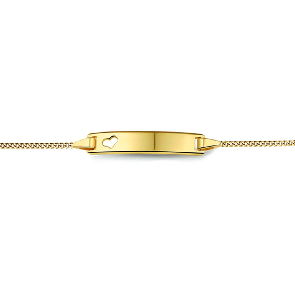9k graveerarmband hart plaat 5,0 mm