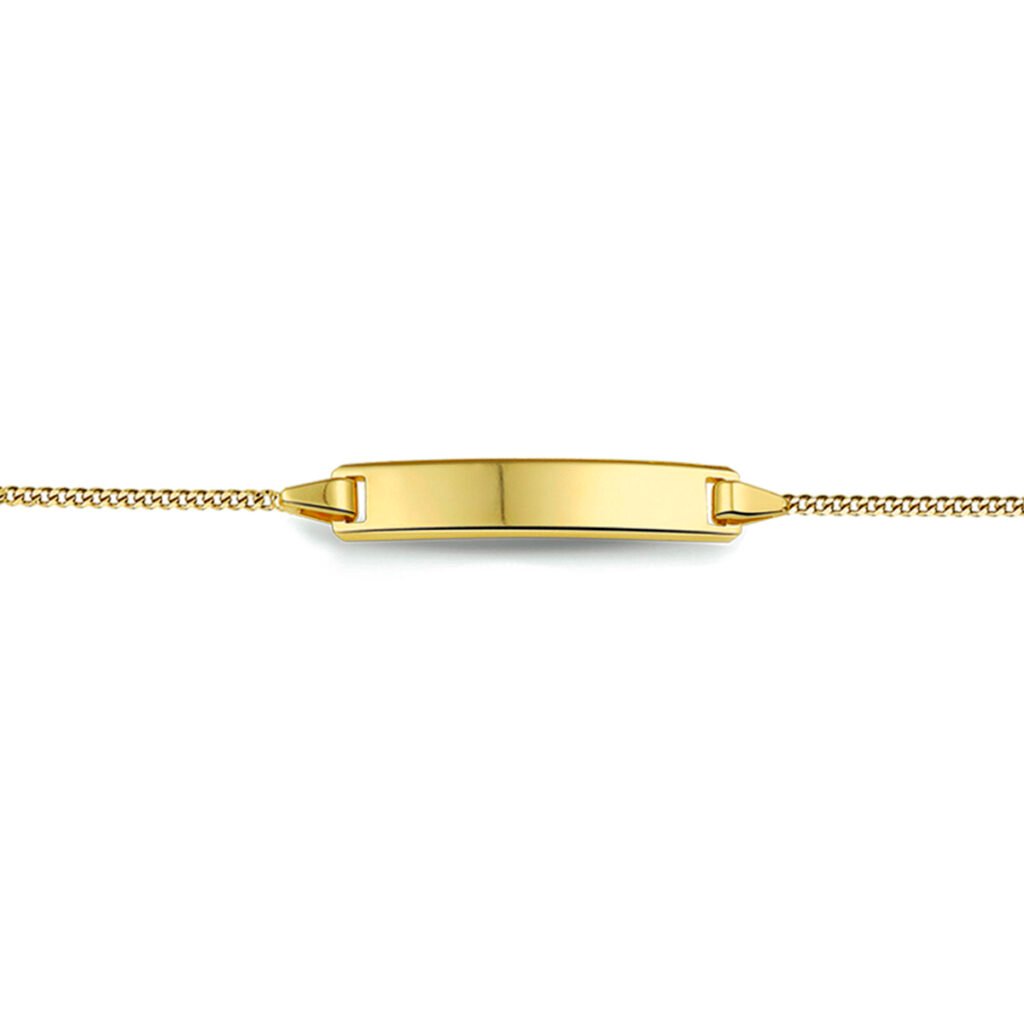 9k graveerarmband gourmet plaat 5,0 mm