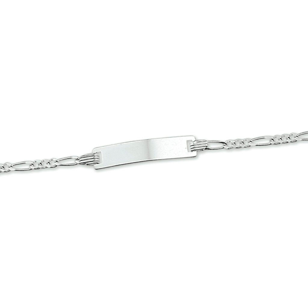 graveerarmband figaro plaat 4,2 mm