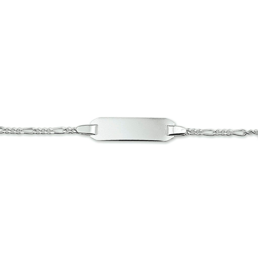 graveerarmband figaro plaat 5,0 mm