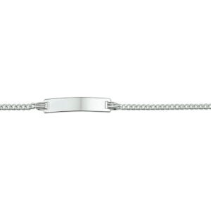 graveerarmband gourmette 4-zijdes geslepen plaat 4,2 mm