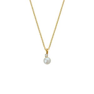 collier parel en zirkonia 41 + 4 cm