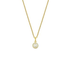 collier parel en zirkonia 41 + 4 cm