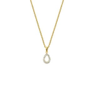 collier zirkonia 41 + 4 cm