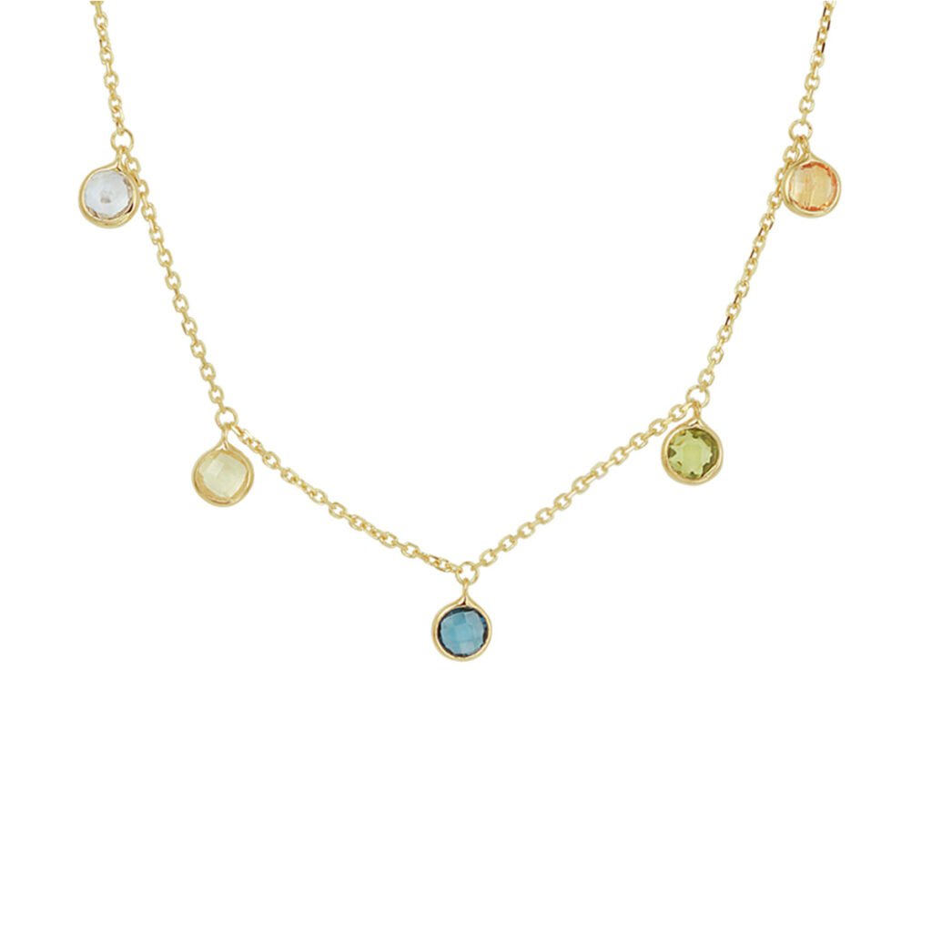 collier natuurlijke kleurstenen 41 - 43 - 45 cm