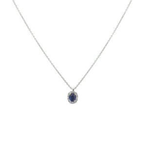 collier saffier en diamant 0.05ct h si 42-43-45cm