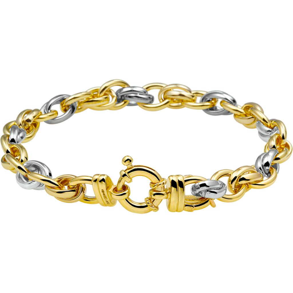 armband 8 mm 20 cm met groot springslot