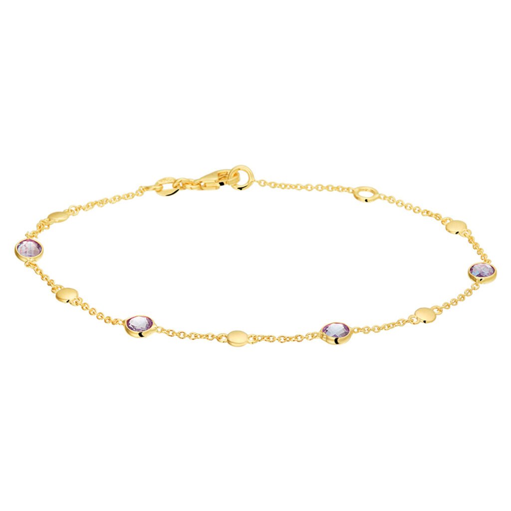 armband amethist 17 - 19 cm
