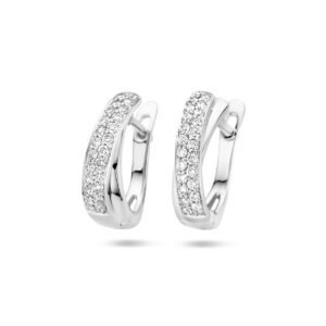 klapoorringen diamant 0.18ct (2x0.09ct) h si