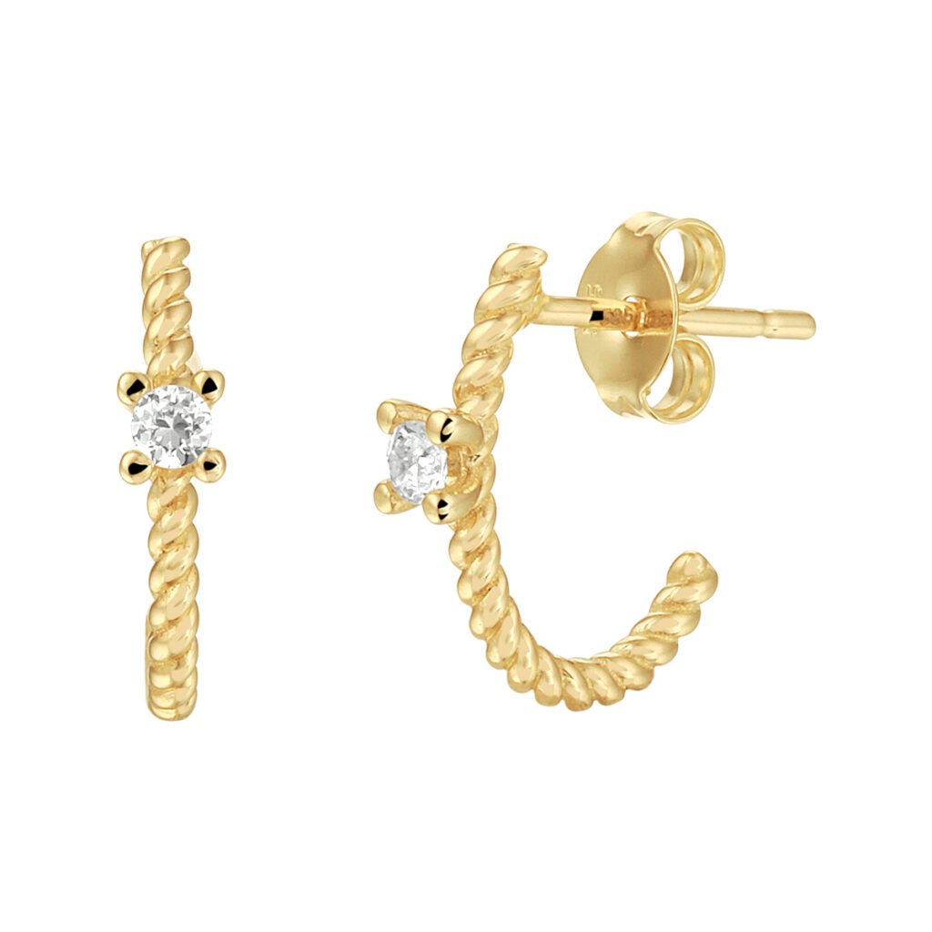 oorknoppen gedraaid zirkonia