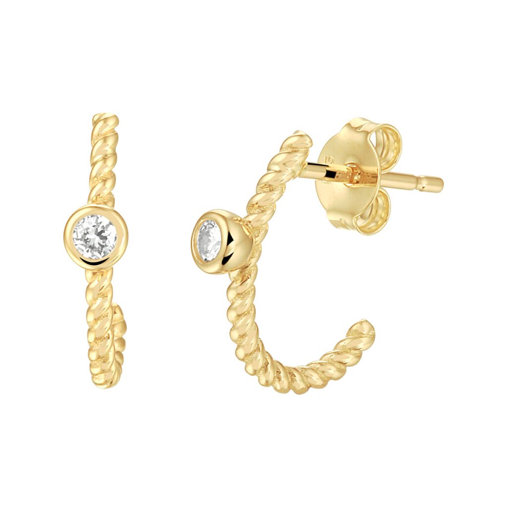 oorknoppen gedraaid zirkonia