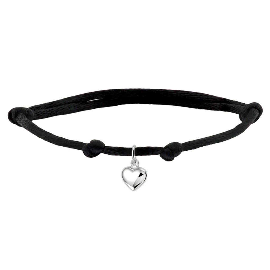 armband satijn hart (kinder lengte)