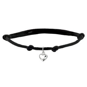 armband satijn hart (kinder lengte)