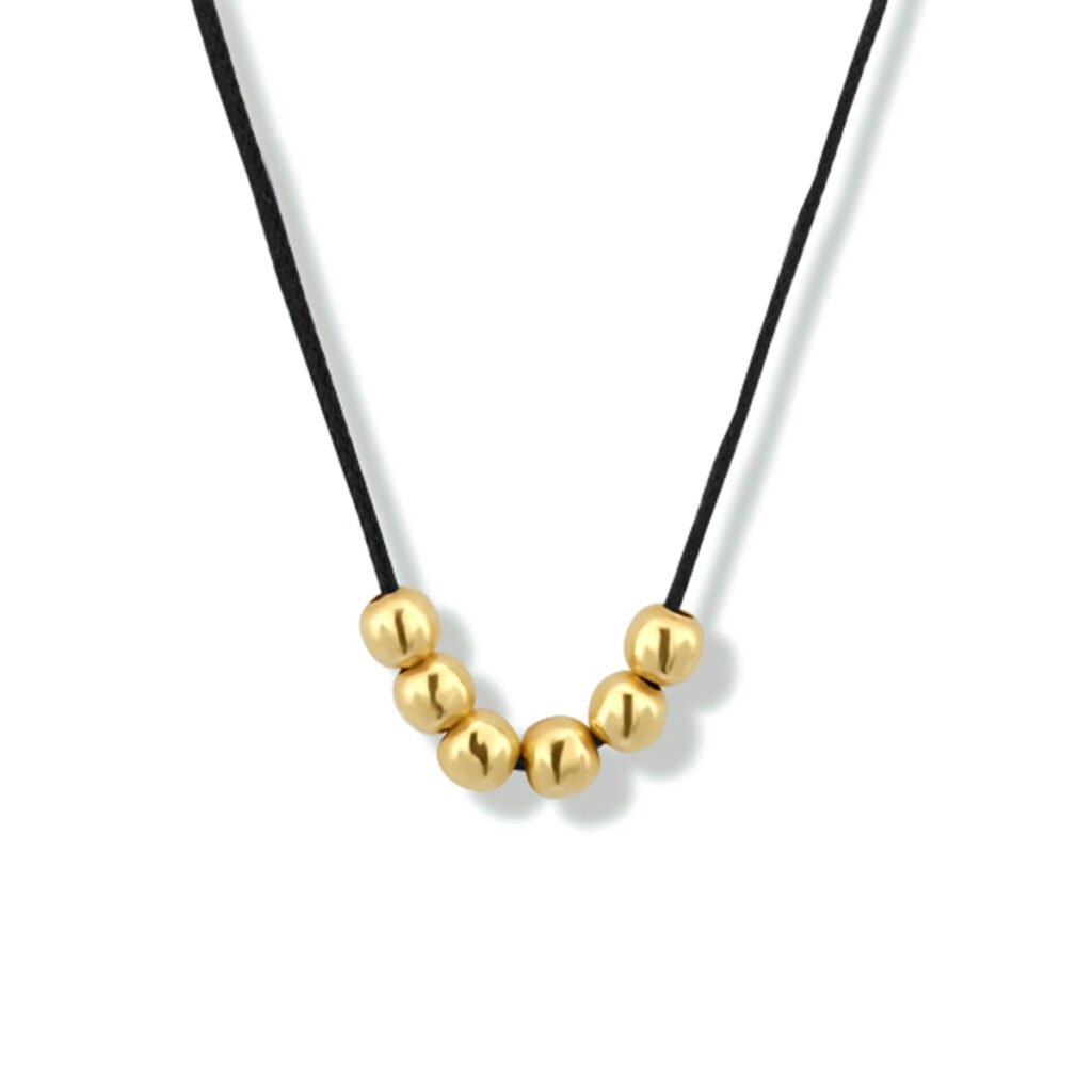 collier katoen bolletjes 60 cm