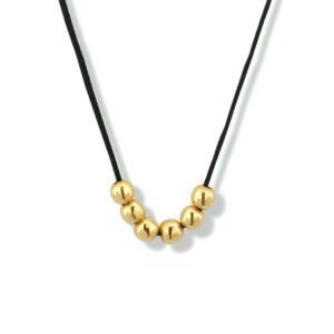 collier katoen bolletjes 60 cm