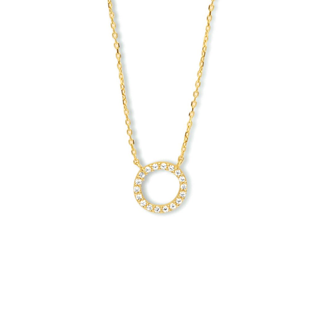 collier rondje zirkonia 40 - 42 - 44 cm