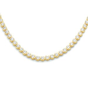 collier zirkonia 42 + 3 cm 1 micron
