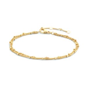 armband bolletjes dubbel 2,0 mm 16 - 17,5 - 19 cm 1 micron