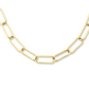 collier paperclip 4,6 mm 41 - 43 - 45 cm
