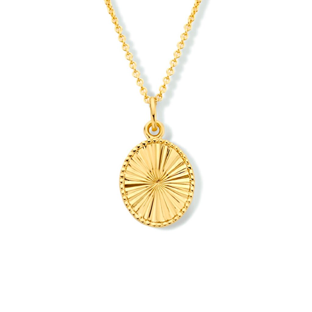 collier ovaal gediamanteerd 42 + 3 cm