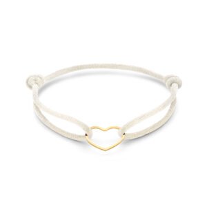 armband satijn hart 13 - 26 cm
