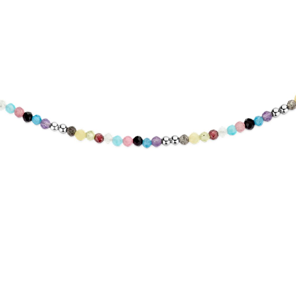 collier natuurlijke kleurstenen 40 + 4 cm