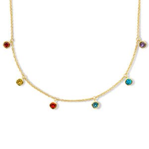 collier meerdere kleuren zirkonia 42 + 3 cm