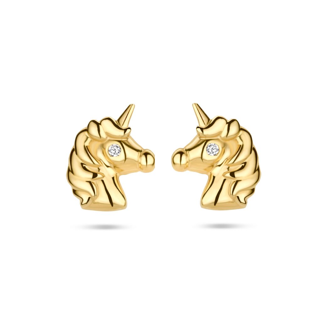 oorknoppen eenhoorn zirkonia