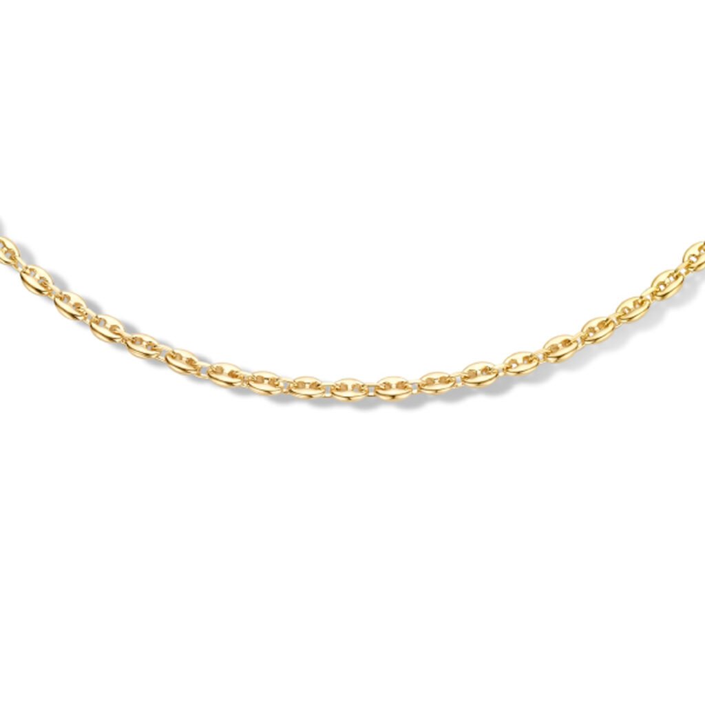 collier koffieboon 3,7 mm 42 + 3 cm 1 micron