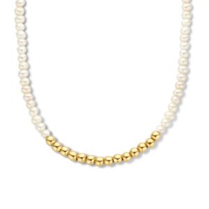 collier parels en bolletjes 3,3 mm 41 + 4 cm