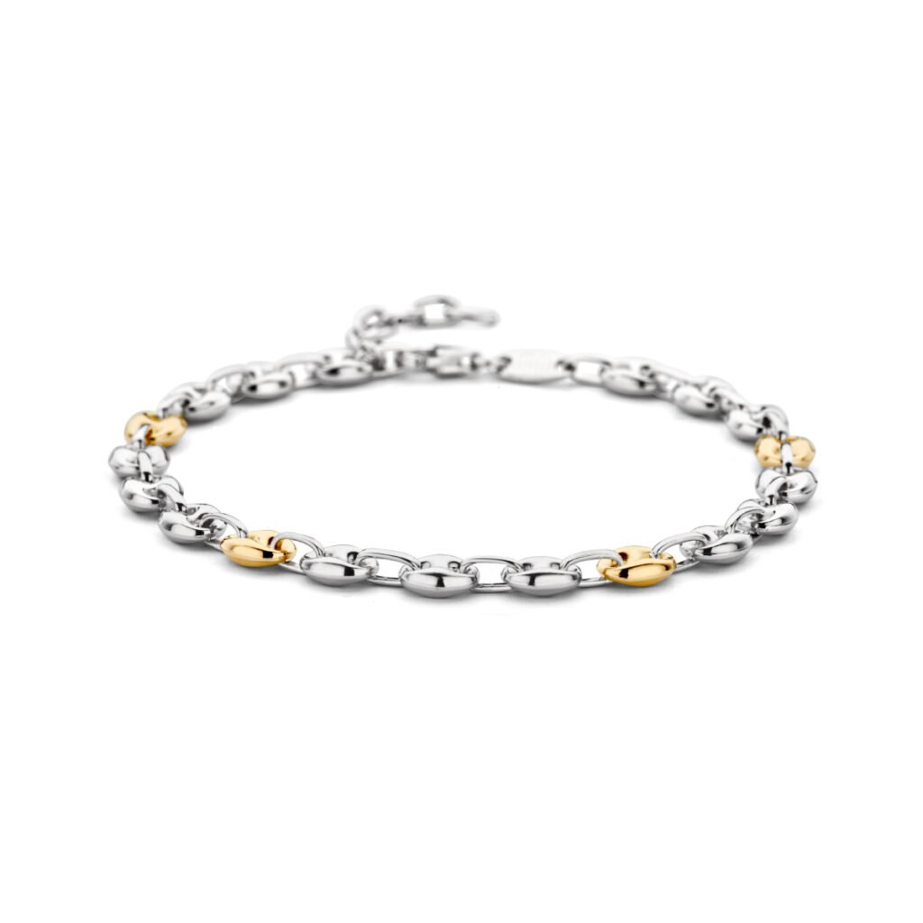 armband koffieboon 5,1 mm 17 + 3 cm