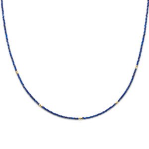 collier lapis 40 + 4 cm 1 micron