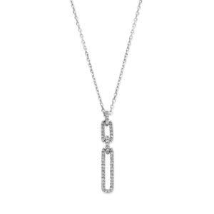 collier diamant 40 + 2 cm 0.12ct h si
