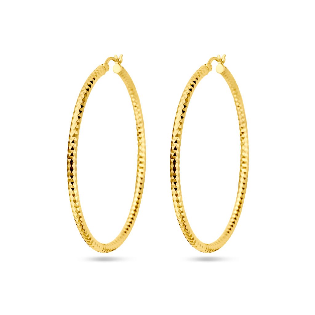 oorringen 2,8 mm ronde buis gediamanteerd 1 micron