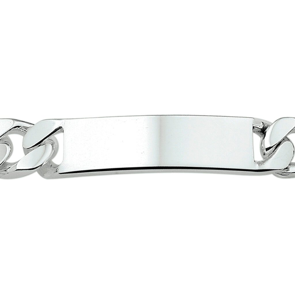 graveerarmband gourmette plaat 12 mm 22 cm